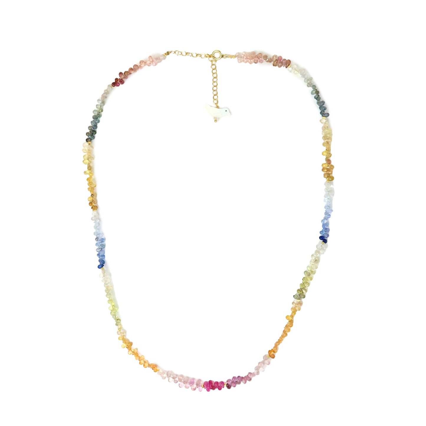 Rainbow Sapphire Teardrop Necklace by Soheyla