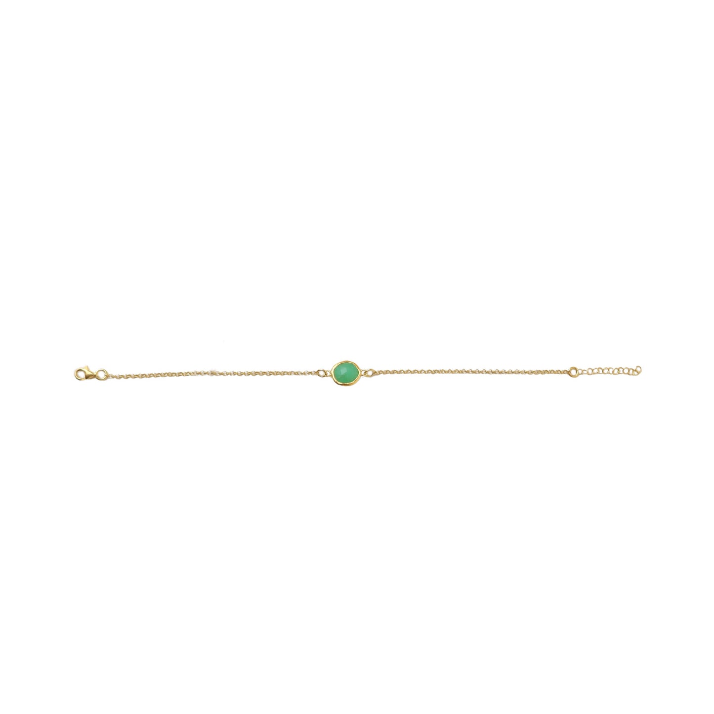 Chrysoprase Single Stone Bracelet