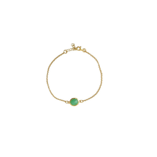 Chrysoprase Single Stone Bracelet