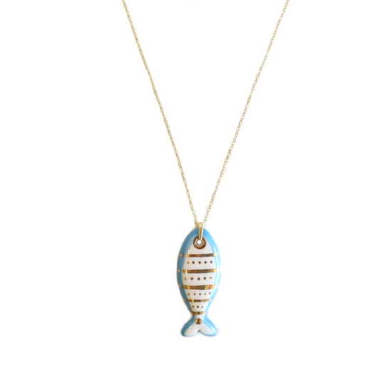 Lucky Fish Ceramic Necklace