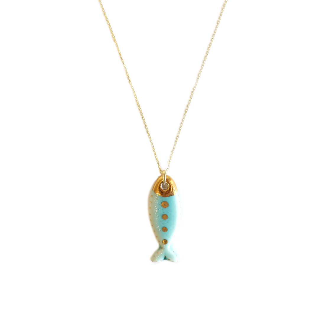 Lucky Fish Ceramic Necklace