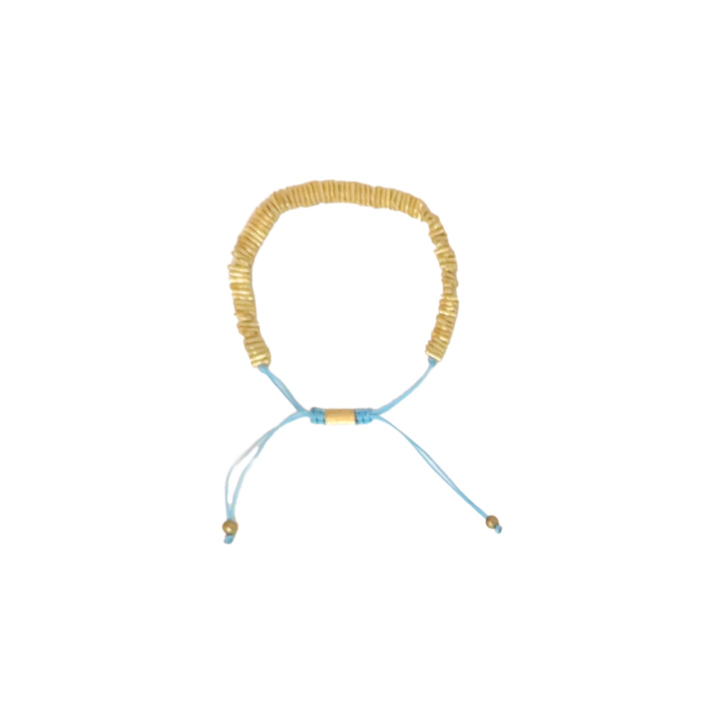 Anais Disc Sky Blue Cotton Bracelet