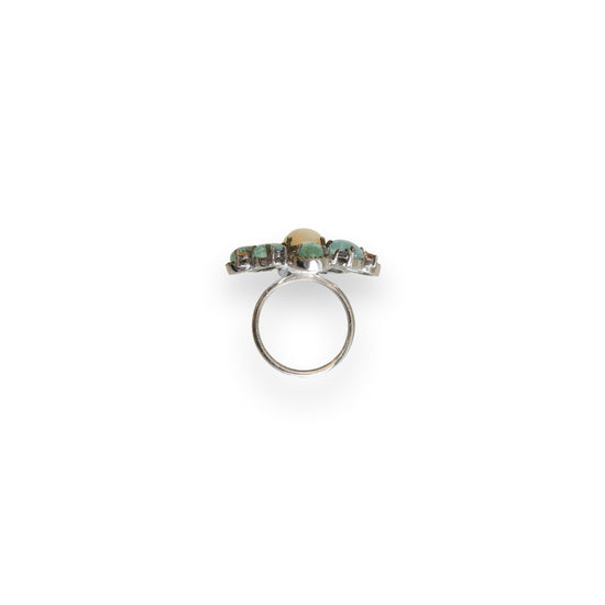 Emerald + Opal Pave Ring