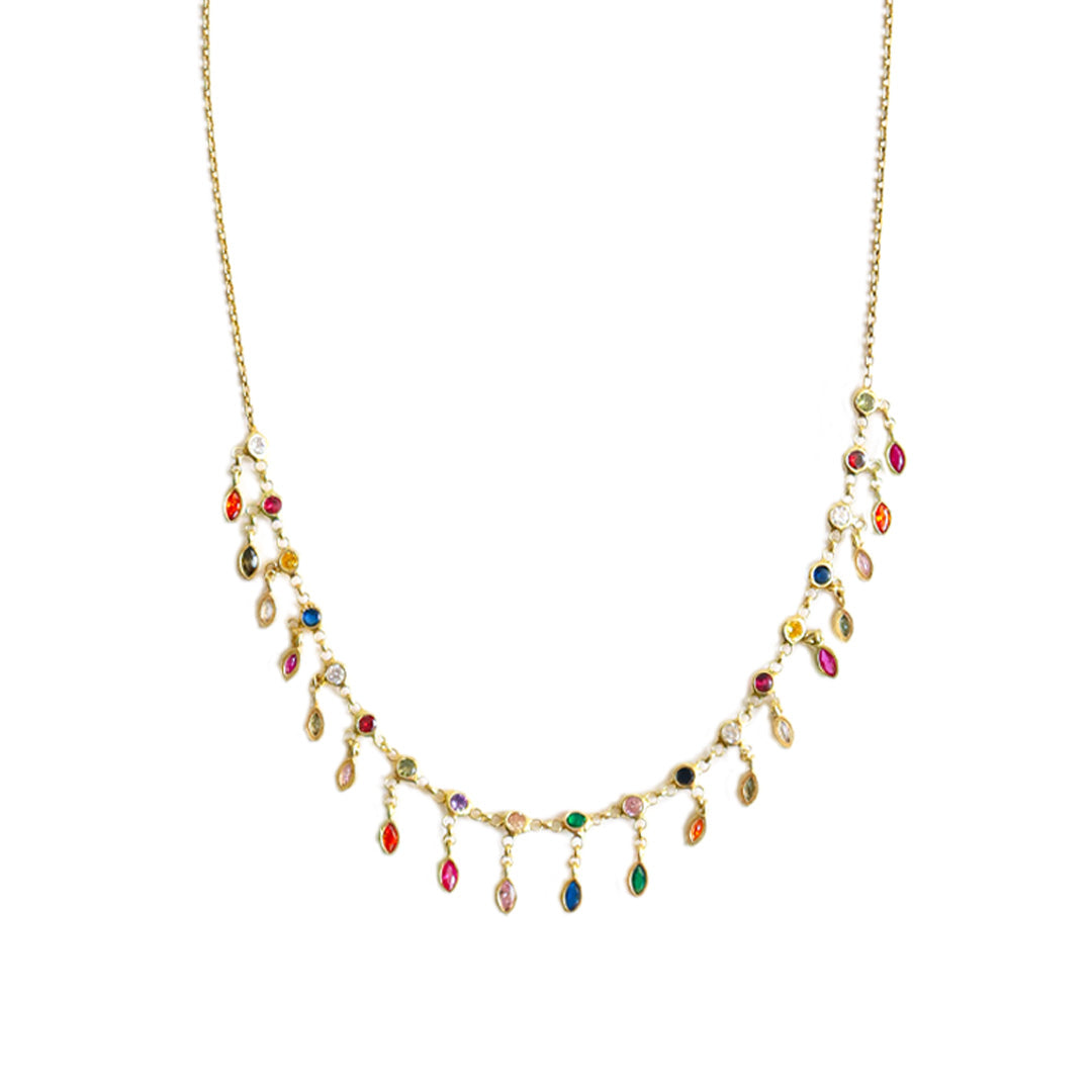 Colorful Crystal Charms Necklace