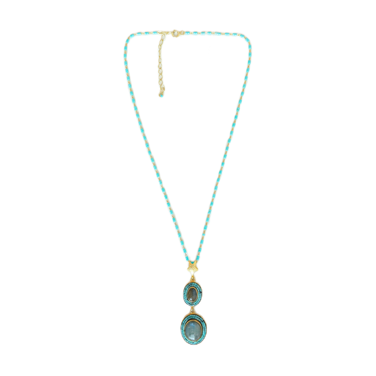 Tania Labradorite + Turquoise Necklace