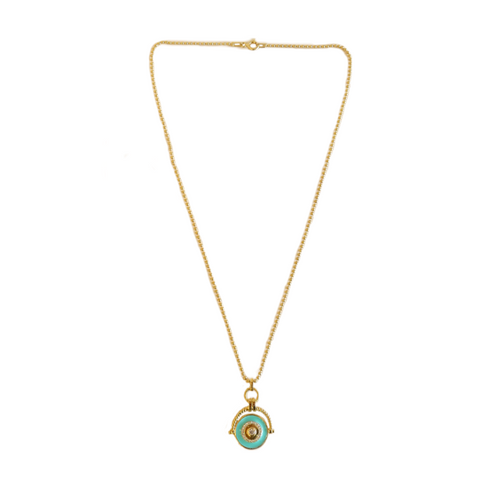 Evil Eye Crystal + Enamel Necklace