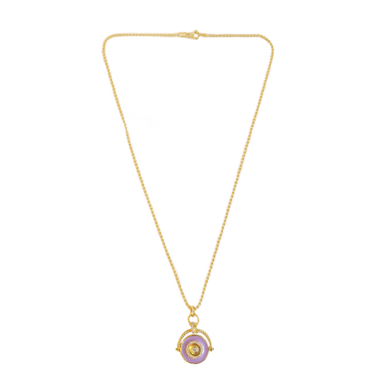 Evil Eye Crystal + Enamel Necklace