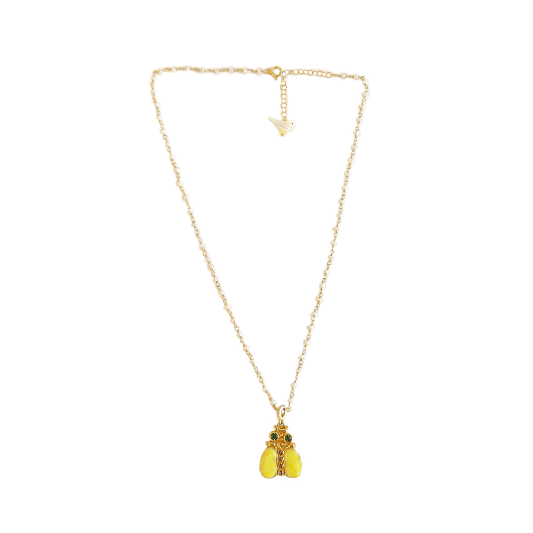 Honey Bee Necklace (Yellow)