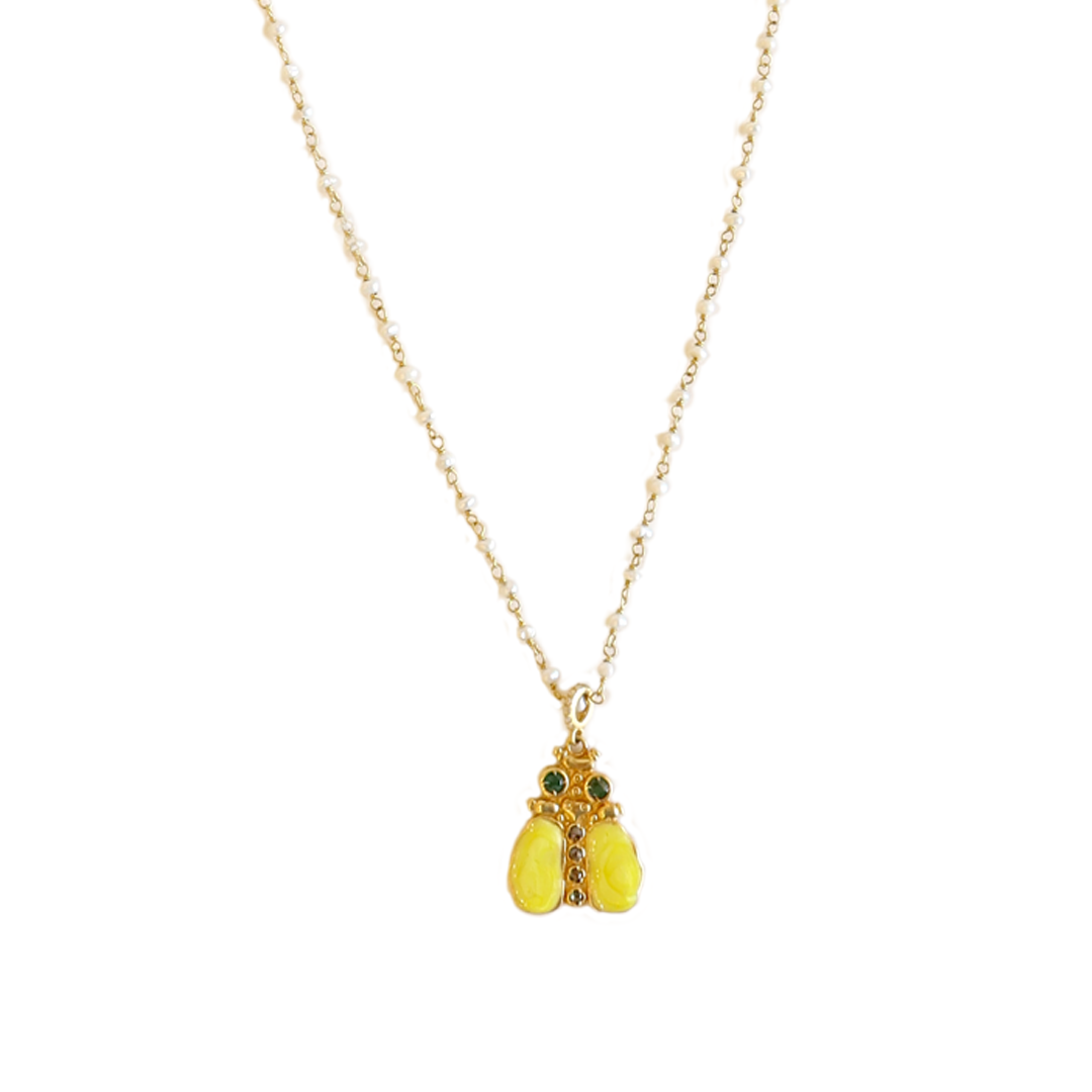 Honey Bee Necklace (Yellow)