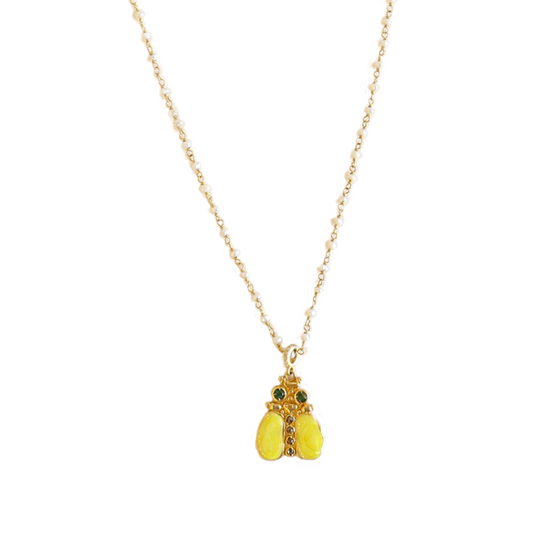 Honey Bee Necklace (Yellow)