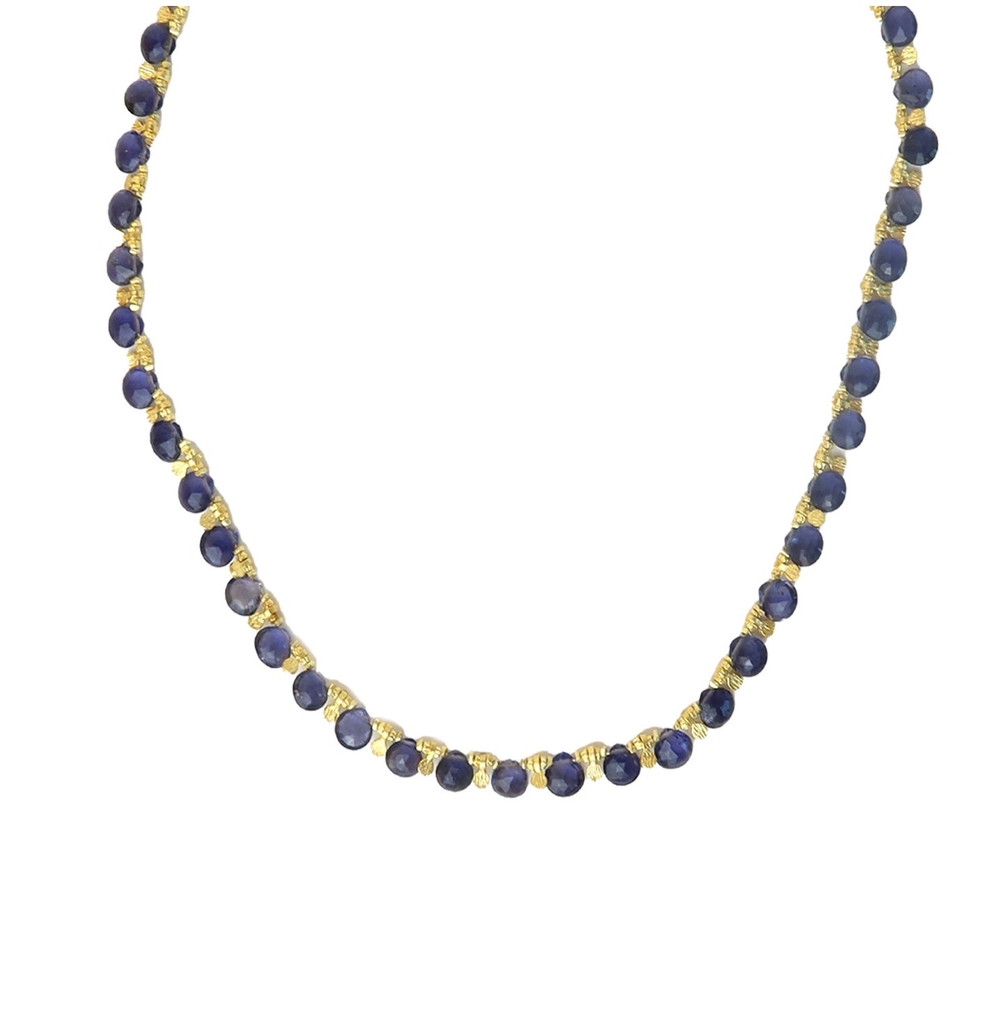 Tanzanite Teardrop | Mini Coin Necklace by Soheyla