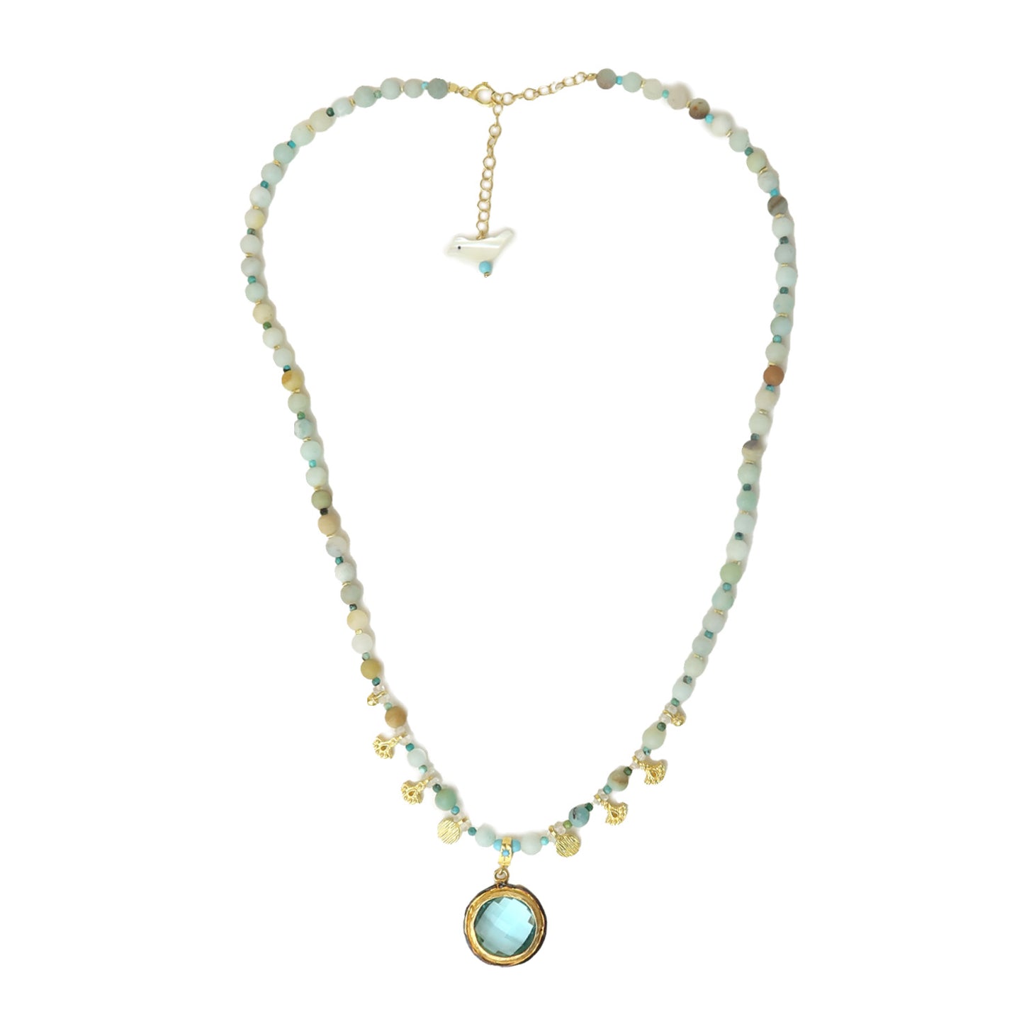 Amazonite & Blue Topaz Necklace by Soheyla