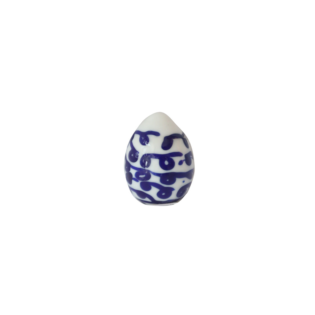 Decorative Blue + White Ceramic Eggs