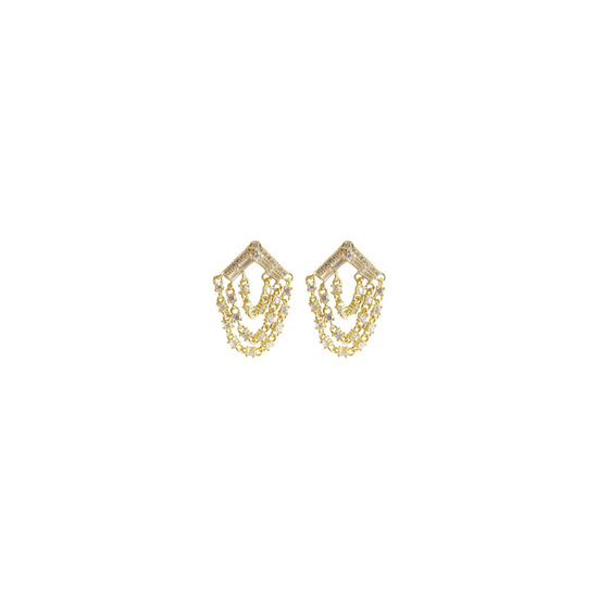Arabesque Crystal Chain Earrings