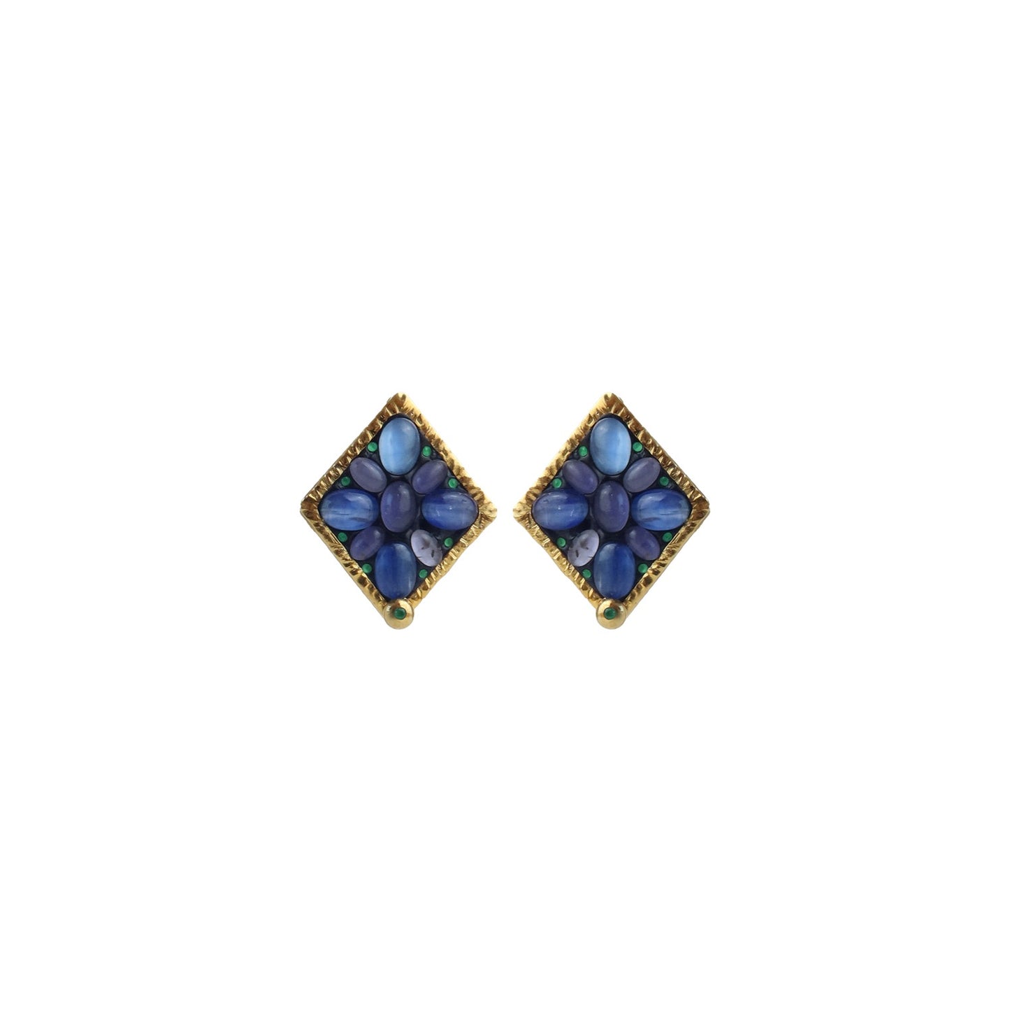 Tanzanite Diamond Shape Earrings