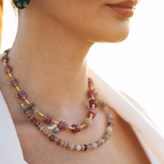 Multi Semi Precious Stone Necklace by Soheyla