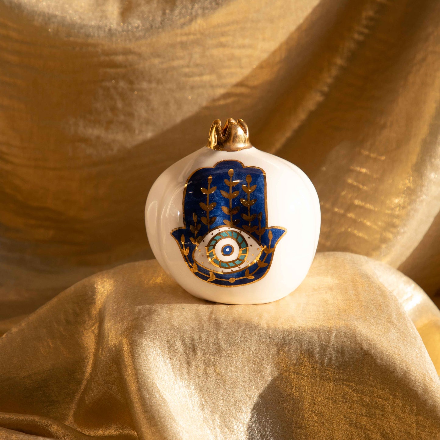 Lapis Blue Khamsa Eye Pomegranate