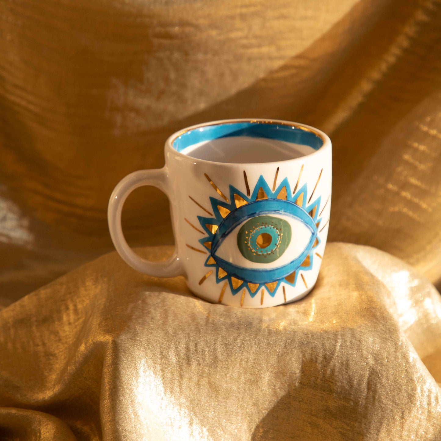 Blue & Dark Green Eye Mug