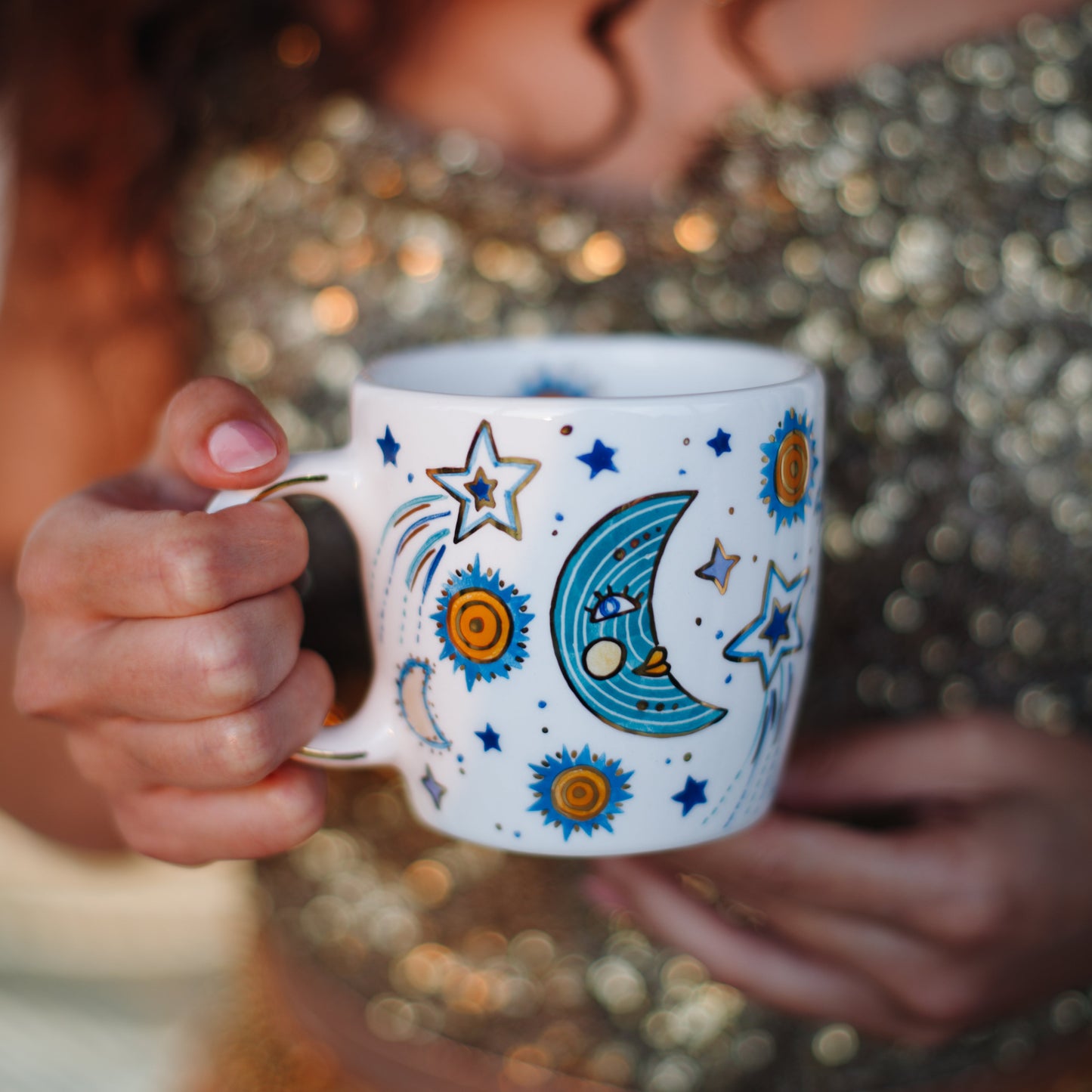 Celestial Moon & Stars Vibe Mug