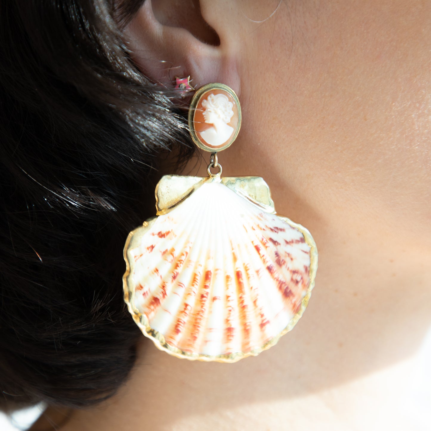 Cameo Shell Earrings