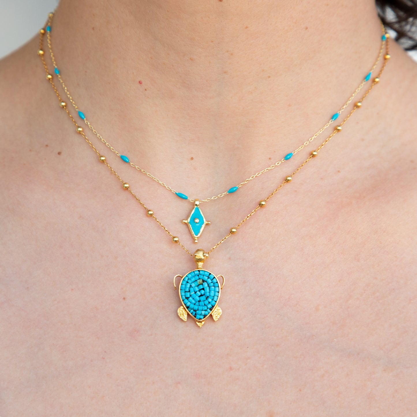 Turquoise “Turtle” Necklace