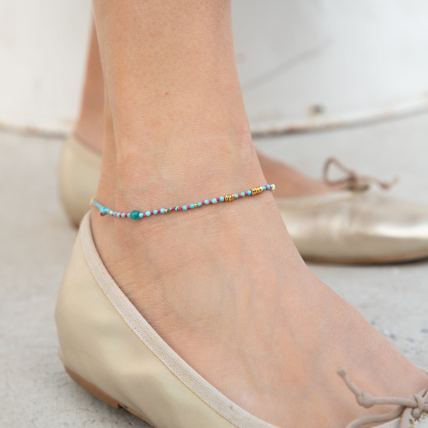 Mykonos Turquoise Anklet