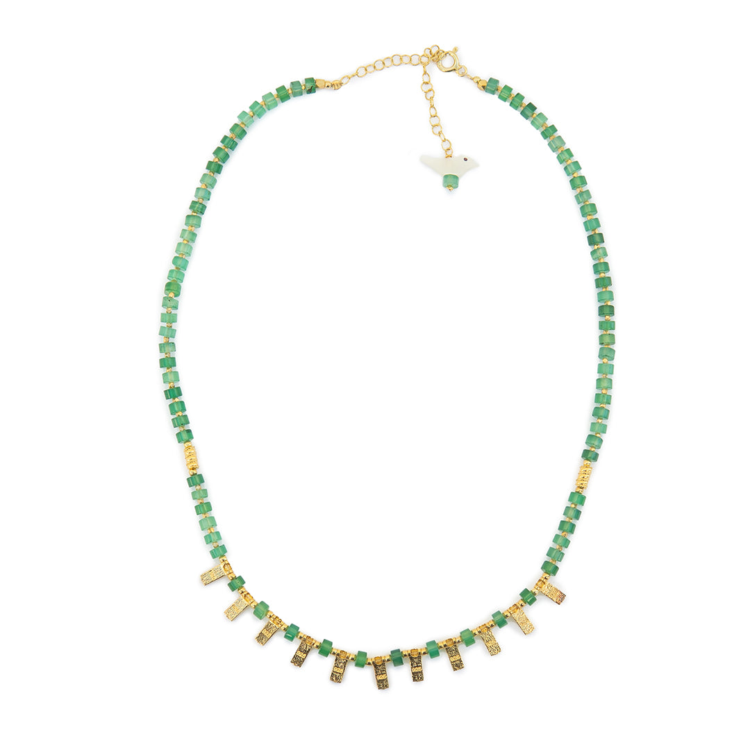 Necklace NS2397 GREEN ONYX