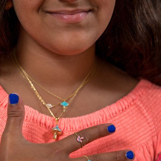 Thunder Cloud Enamel Necklace