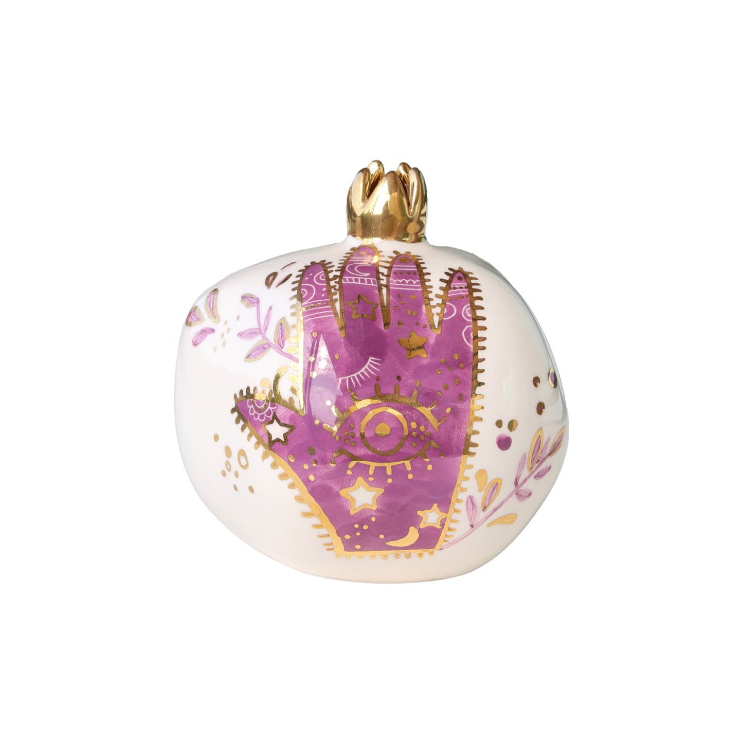 Fuchsia Eye Khamsa Pomegranate