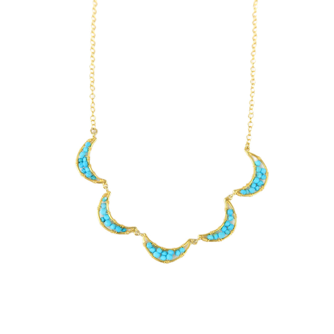 Luna Cresent Turquoise Necklace