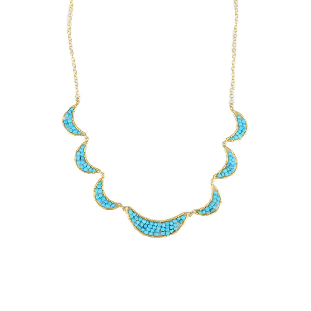 Luna Cresent Turquoise Necklace