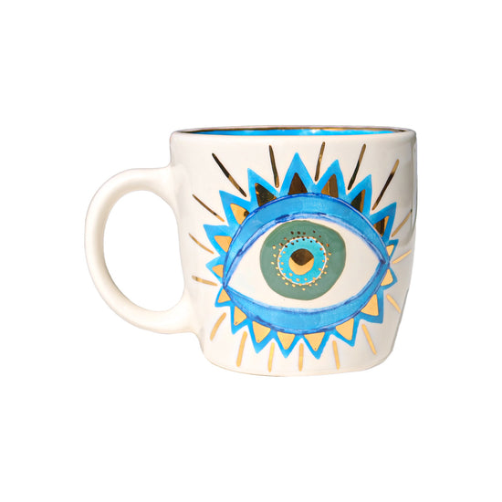 Blue & Dark Green Eye Mug