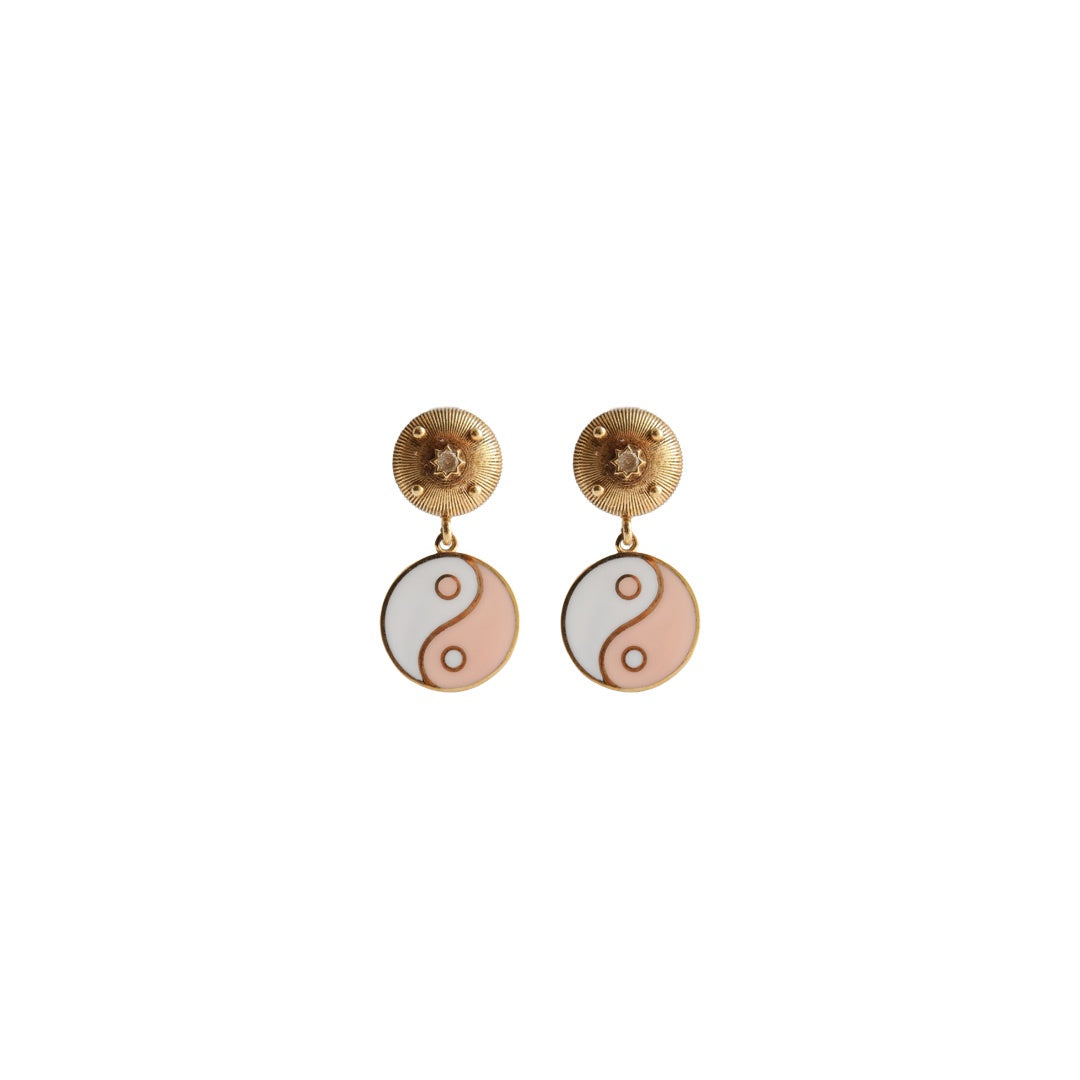 Aysha Pink Circular Earrings