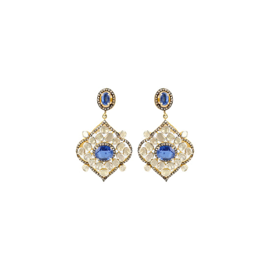 Maharaja Tanzanite + Pavé Diamond Earrings