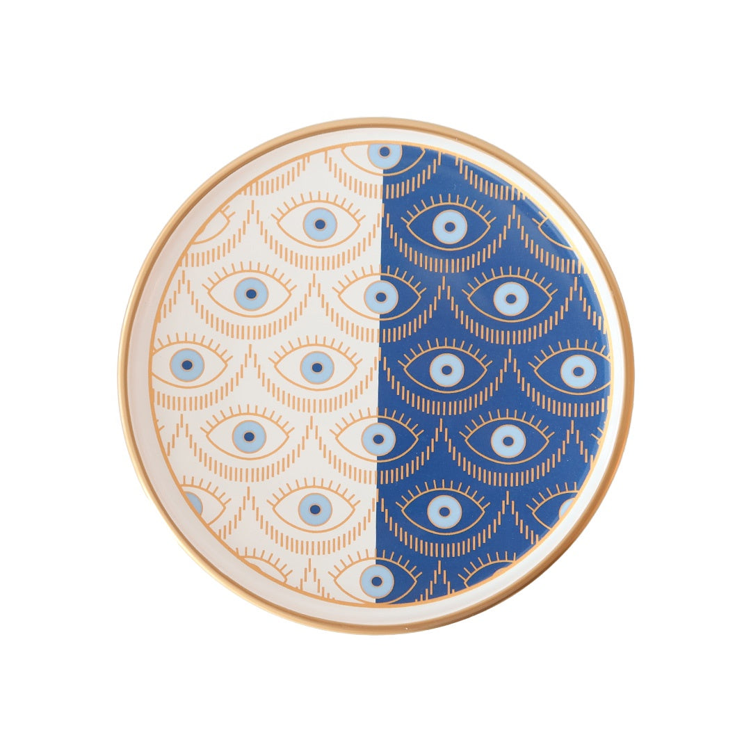 Eye Yin + Yang Plate Ceramic Set