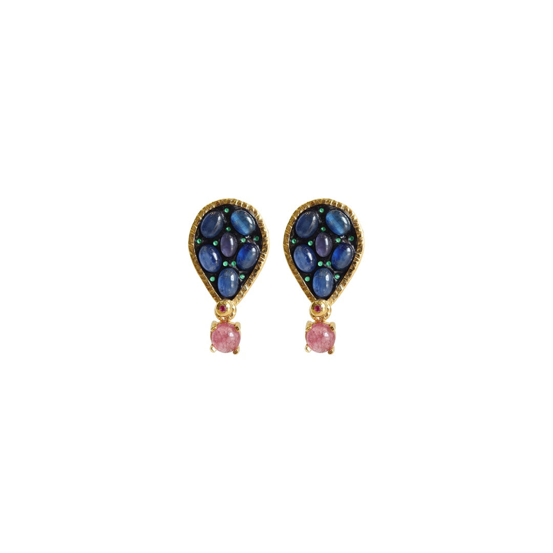 Tanzanite & Sapphire MC Earrings