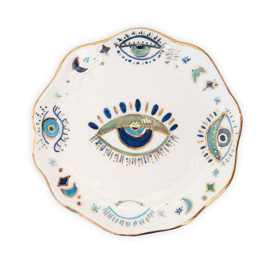 Magical Eye Hand-painted Small Ceramic Plate