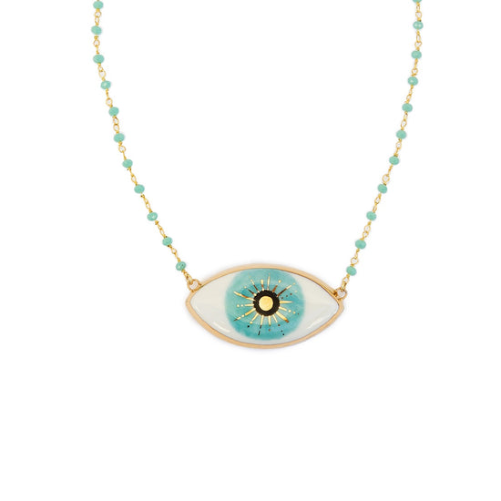 Yaar Large Eye Ceramic Necklace