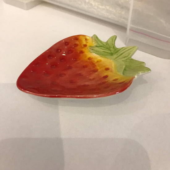 Mini Strawberry Ceramic Plate
