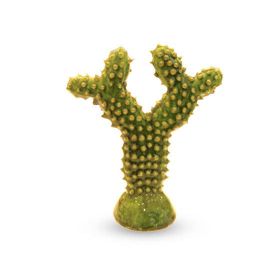 Desert Green Cactus Ceramic Objet D’art