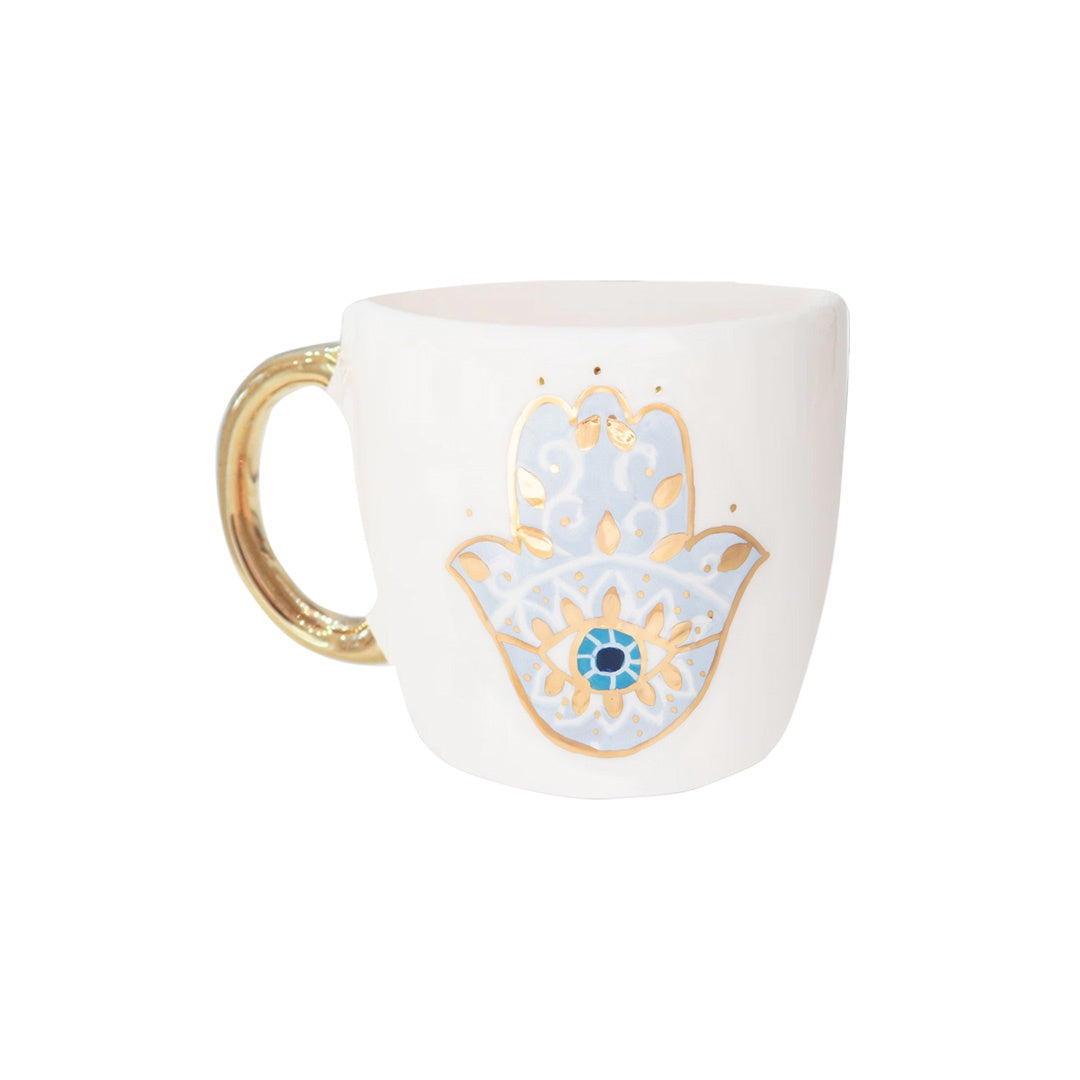 Lilac Khamsa Ceramic Mug