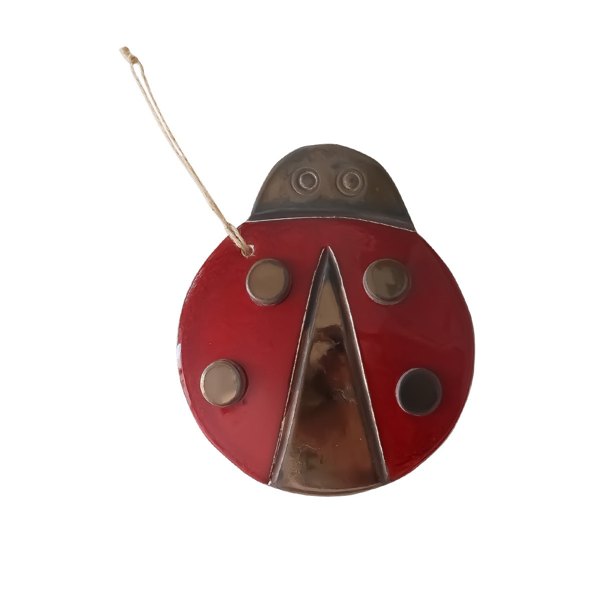 Red Lady Bug Large Ceramic Wall Décor